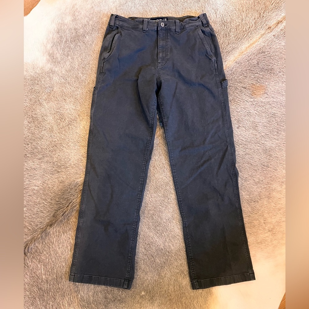 Abercrombie Men’s Baggy Workwear Jeans Gray Size 32x34